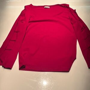 Rave Vibrant Red Long Sleeve Top
